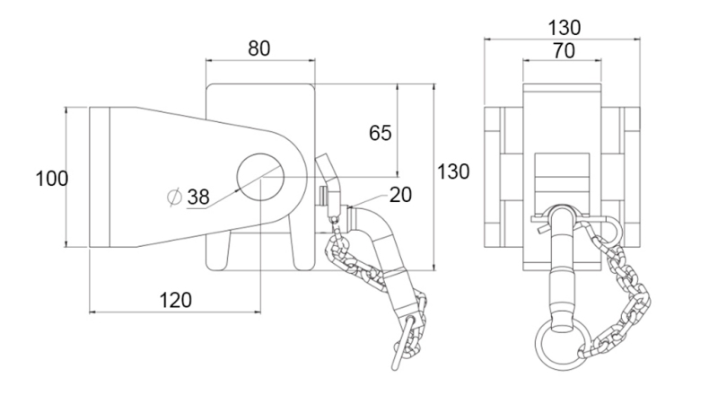 TIPPLÅDSFÄSTE 80x100 - GAFFELTYP - ECO