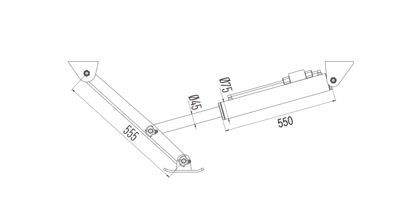 HYDRAULISCHE POTEN BIDIRECTIONEEL 380mm - 3.100kg