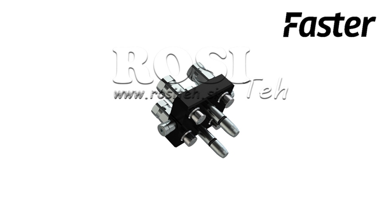 MULTI-FASTER JUNGTIS 3 KRYPTYS BSP 1/4 JUDANTI DALIS (VIENA RANKENA)