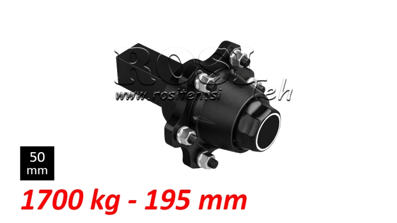 PUSIAŠIS BE STABDŽIŲ - 1700 kg (6 VARŽTAI) - 195 mm