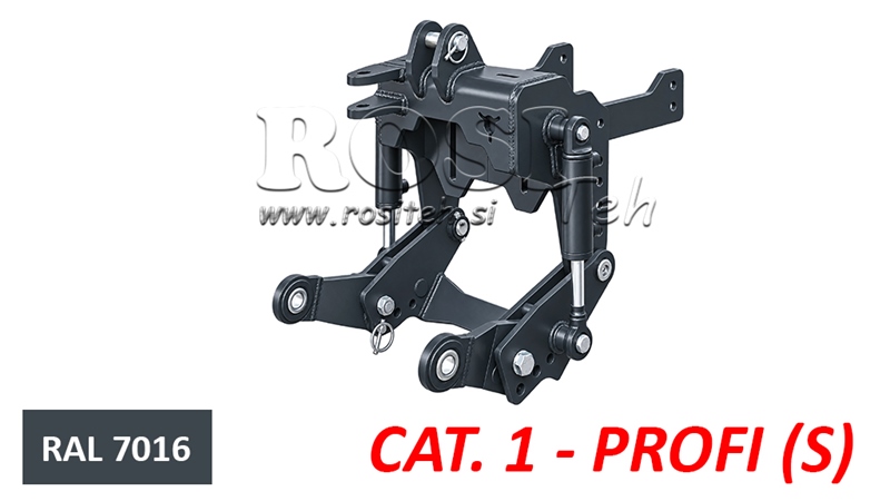 UNIVERSALUS PRIEKINĖS PAKABOS KOMPLEKTAS TRAKTORIUI CAT. 1 - PROFI STANDARD 800 KG