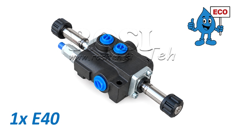 HIDRAULINIS ELEKTROMAGNETINIS VOŽTUVAS (BE RITĖIŲ) – 1 SEKCIJOS SKIRSTYTUVAS 1xE40 ECO
