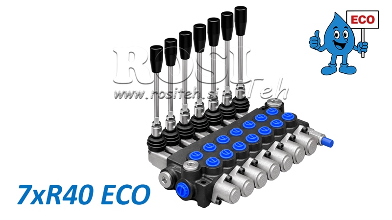 HIDRAULINIS RANKINIS VOŽTUVAS – 7 SEKCIJŲ SKIRSTYTUVAS 7xR40 ECO