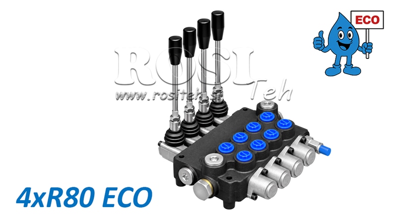 HIDRAULINIS RANKINIS VOŽTUVAS – 4 SEKCIJŲ SKIRSTYTUVAS 4xR80 ECO