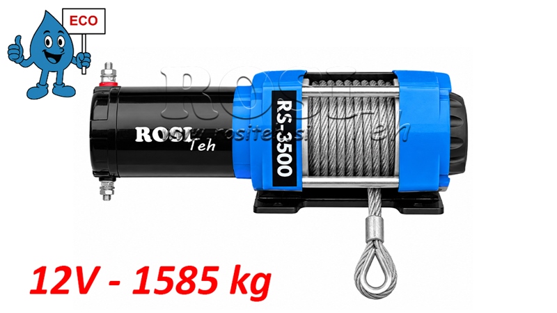 12 V ELEKTRINĖ GERVĖ RS-3500 - 1585 KG - PLIENINIS LYNAS - ECO