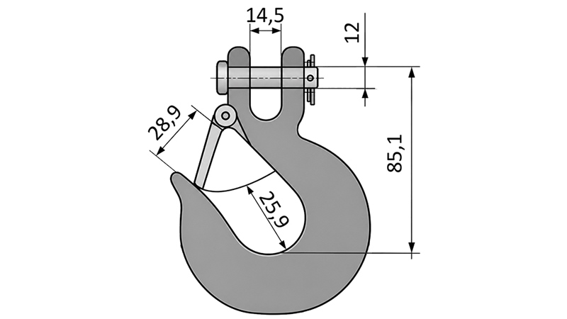 KABLYS SU APSAUGINIU FIKSATORIUMI - 3000 KG