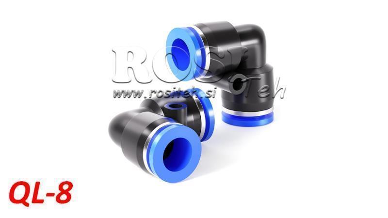 PNEUMATINIS KIŠTUKAS KAMPINIS KONEKTORIUS TPA BE SRIEGIO QL-8
