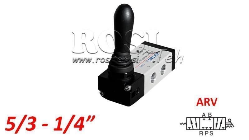 PNEUMATINIS RANKINIS VOŽTUVAS 5/3 1/4 PRT-0852-ARV SU GRĄŽTŲ