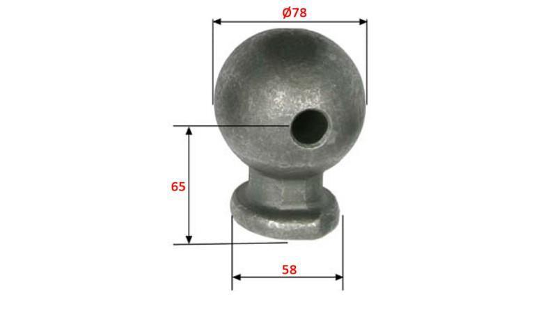 BOLA DE CAMINHÃO DE DESCARGA KESONA fi 78 FRENTE