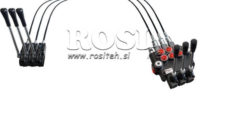 JOYSTICK DVOJNA ROČICA 3 met. HIDRAVLIČNI VENTIL 3xP40 lit.
