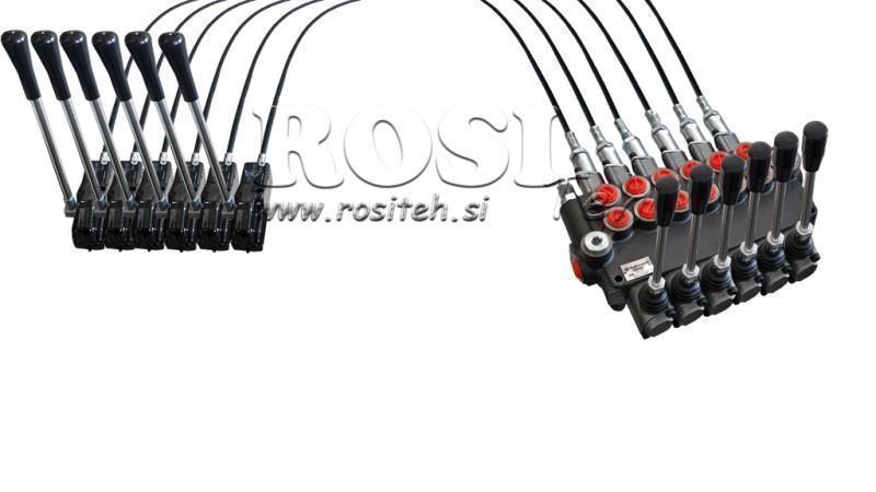 JOYSTICK DVIEM RANKENOM 2 m HIDRAULINIS VOŽTUVAS 6xP40 litrų