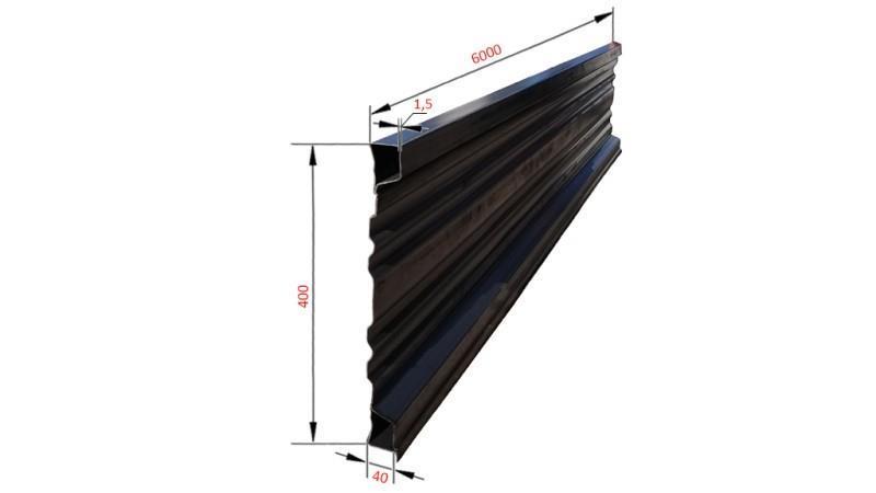 ŠONINIS PANELE TIPPER PRIEKABAI 6 MET. - AUKŠTIS 400 mm