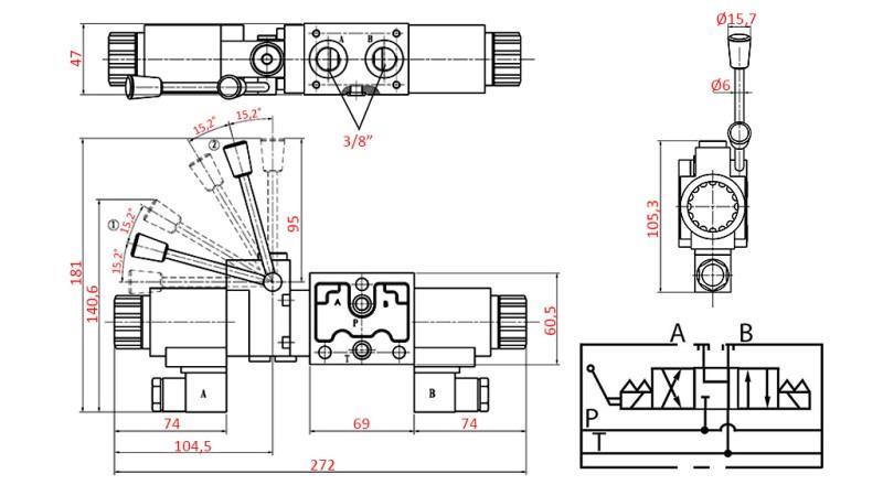 HIDRAULINIS MANUALUS IR ELEKTROMAGNETINIS VOŽTUVAS YEAT-SURINKIMAS 12V N6