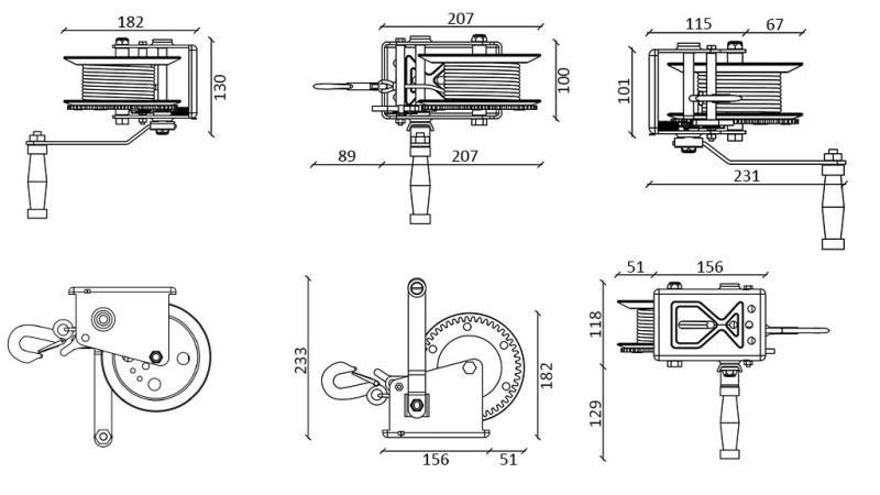 RANKINIS VYNIOJIMAS DWK 25 V - 1133 kg - SINTEZINIS DIRŽAS