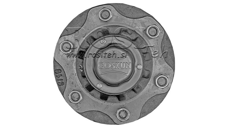 HALVAKSEL UDEN BREMSER - 3000 kg (6 SKRUER) - 250 mm