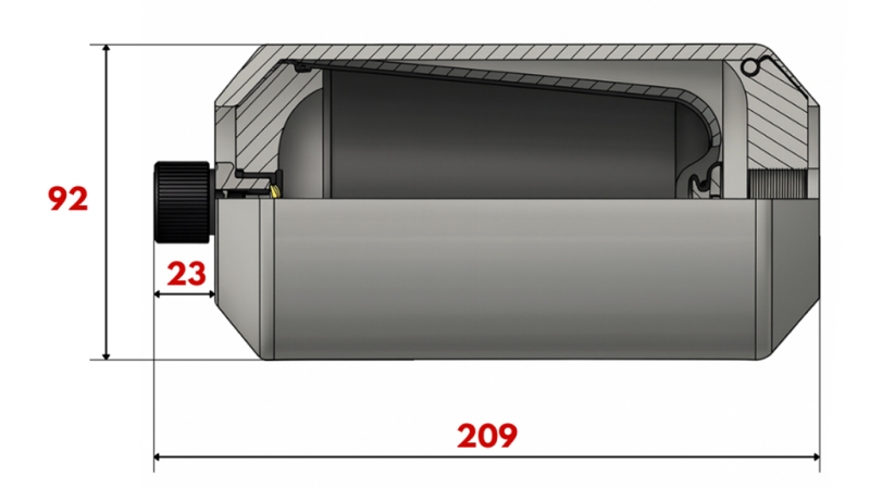 ХИДРАВЛИЧЕН АКУМУЛАТОР 0,75 LIT - M18x1,5