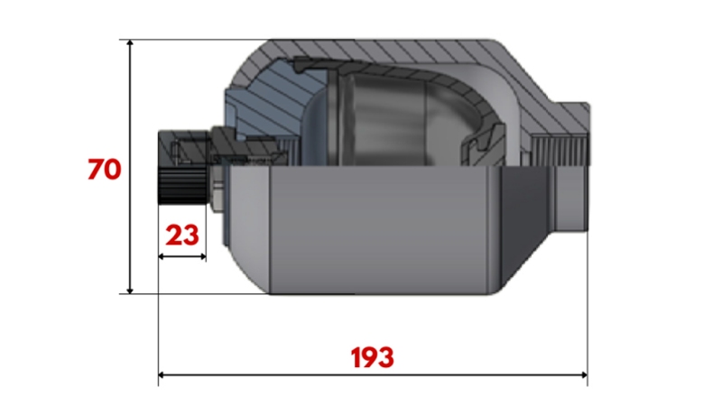 HÜDRAULILINE AKUMULAATOR 0,35 LIT - M18x1,5