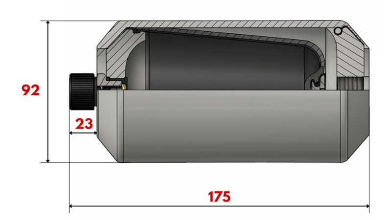 ХИДРАВЛИЧЕН АКУМУЛАТОР 0,45 LIT - M18x1,5