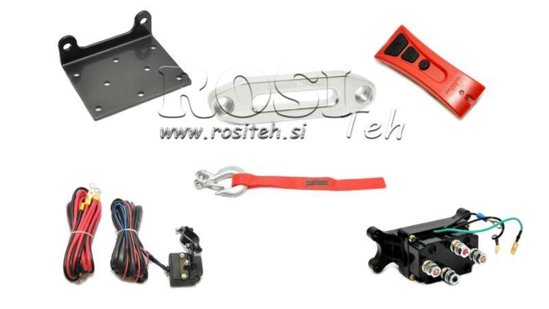 12 V ELEKTRINIS WINCH DWH 4500 HD - 2041 kg - SINTEZINĖ VIRVĖ