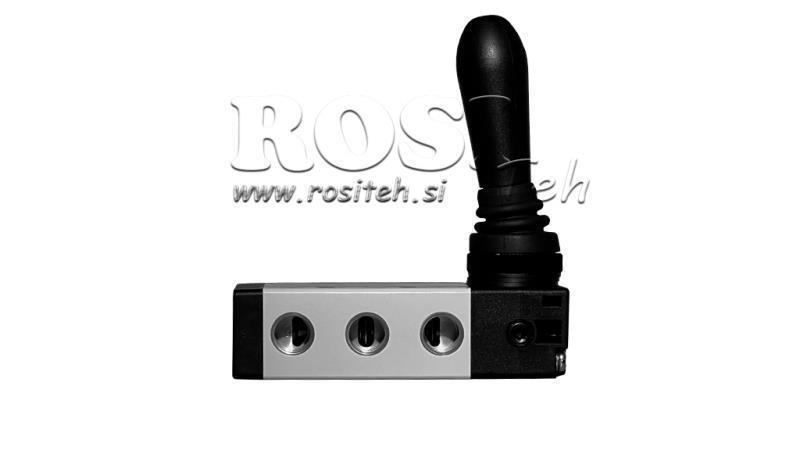 PNEUMATINIS RANKINIS VOŽTUVAS 5/3 1/4 PRT-0853-ARV GRĄŽINIMAS SU PAVIRŠIAIS