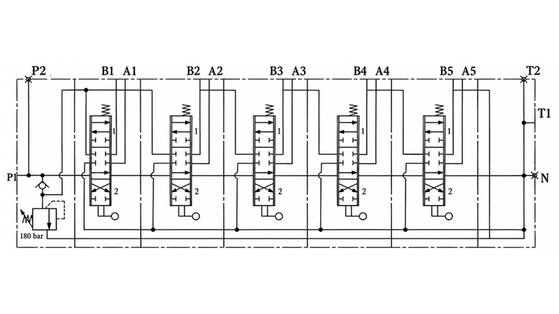 RANKINIS HIDRAULINIS VOŽTUVAS MONOBLOKINIS 5xZ80