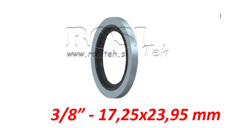 PODLOŽKA Z GUMI TESNILOM 3/8 - 17,25x23,95 mm