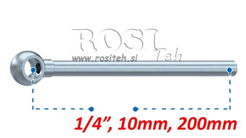 METALLVOOLIK BANJO 10mm 1/4 200mm