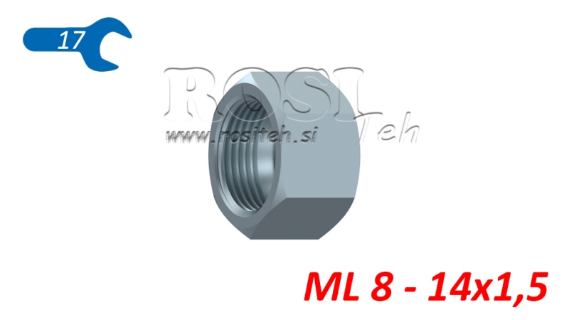 ХИДРАВЛИЧНИ ГАЙКИ ЗА МЕТАЛНИ ТРЪБИ ML 8 - 14X1.5