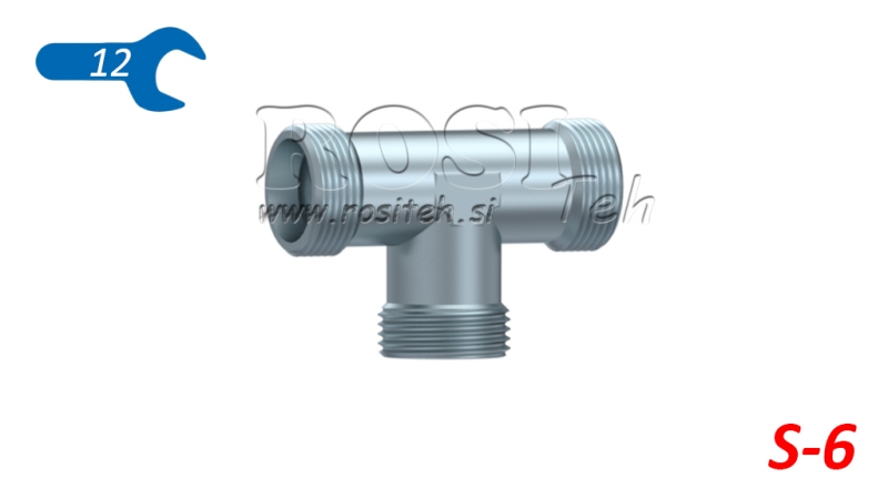 HIDRAULINIS T-JUNGIMAS S-6 IŠORINIS M14X1,5