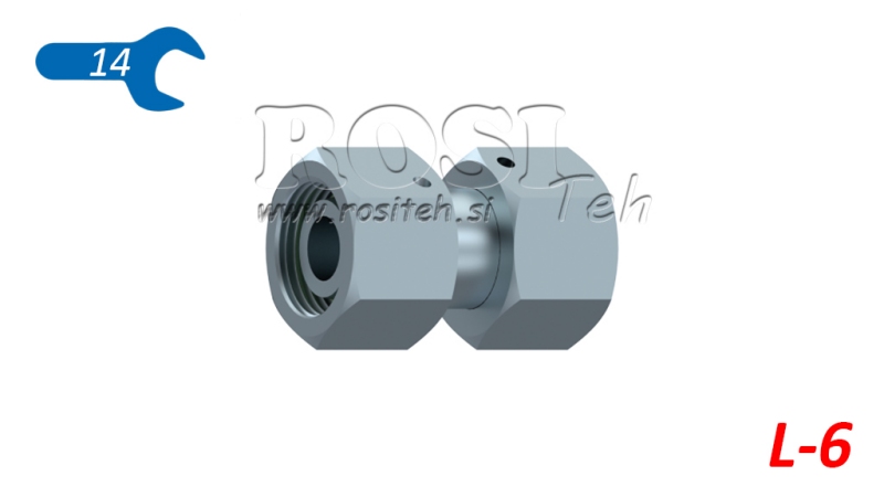 HIDRAULINIS DVIGUBAS SUKAMŲ VERŽLIŲ JUNGTIS (6L) M12X1,5