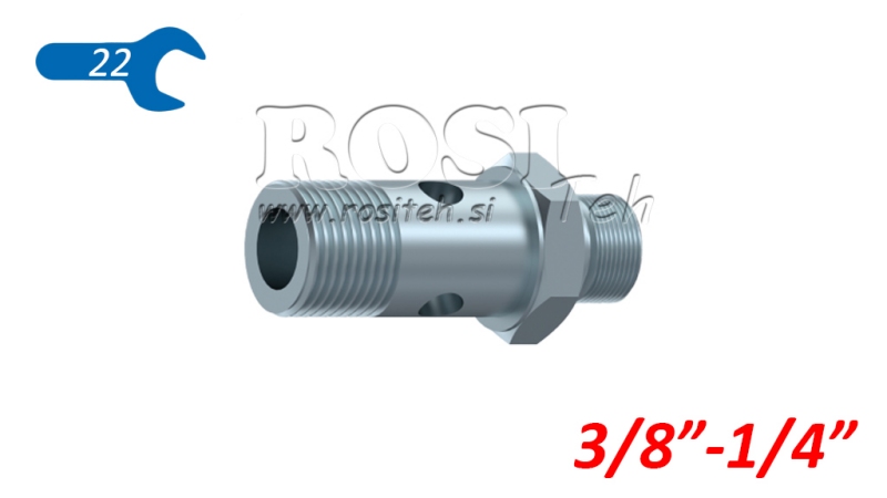 HIDRAULINIS BANJO VARŽTAS BSP 3/8 SU PAILGINTU SRIUOGIU BSP 1/4