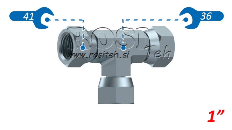HIDRAULINIS T-JUNGIMAS SU PASUKAMA VERŽLE BSP 1