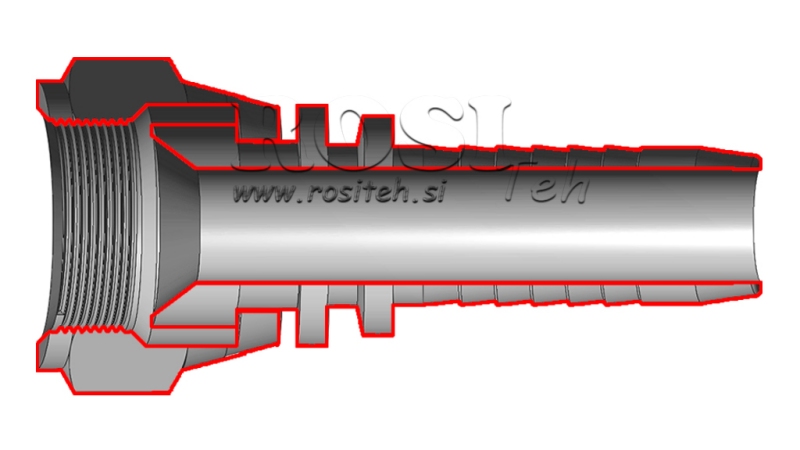 HIDRAULINĖ SĄSAJA DKJ JIC74° Moteriška DN25-1 5/8-12