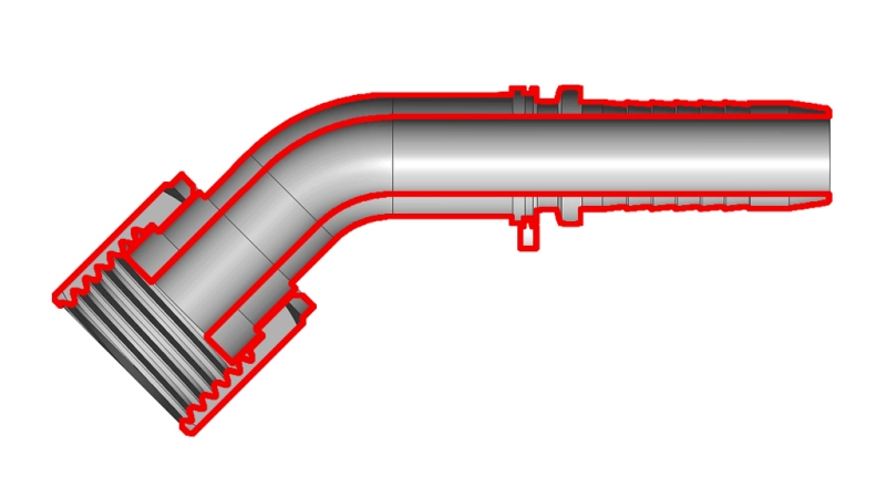 HYDRAULISK ANSLUTNING DKORFS HON ELBOW 45° DN8-11/16-16