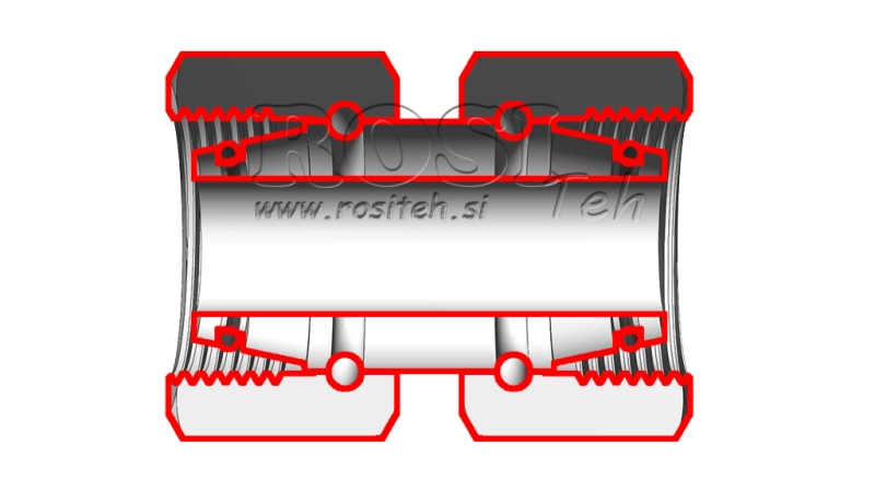 HIDRAVLIČNI DVOVIJAČNIK DVOJNA VRTLJIVA MATICA (22L) M30x2