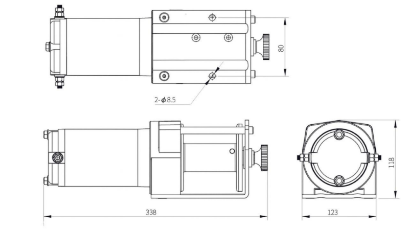 12 V ELEKTRINĖ GERVĖ RS-2500 - 1130 kg - ECO