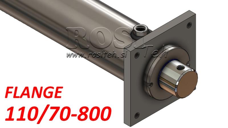 HIDRAULINIS CILINDRAS SU MONTAVIMO PLOKŠTE 110/70-800