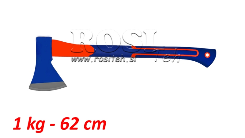 ASCIA CON MANICO IN CARBONIO - 1 kg - 62 cm