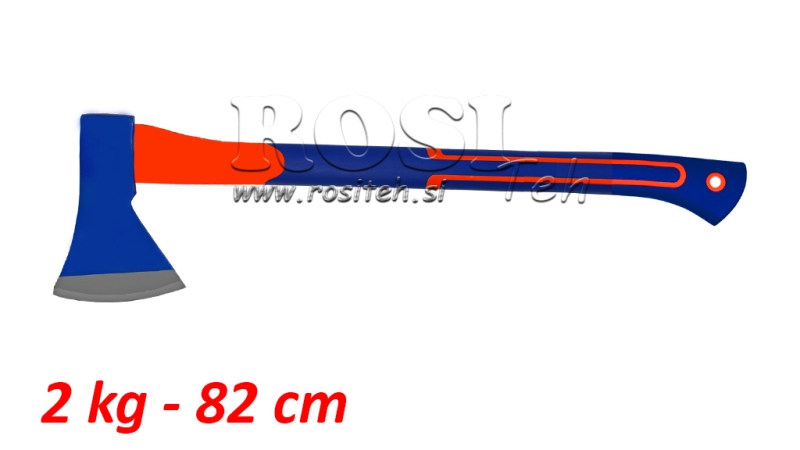 ASCIA CON MANICO IN CARBONIO - 2 kg - 82 cm