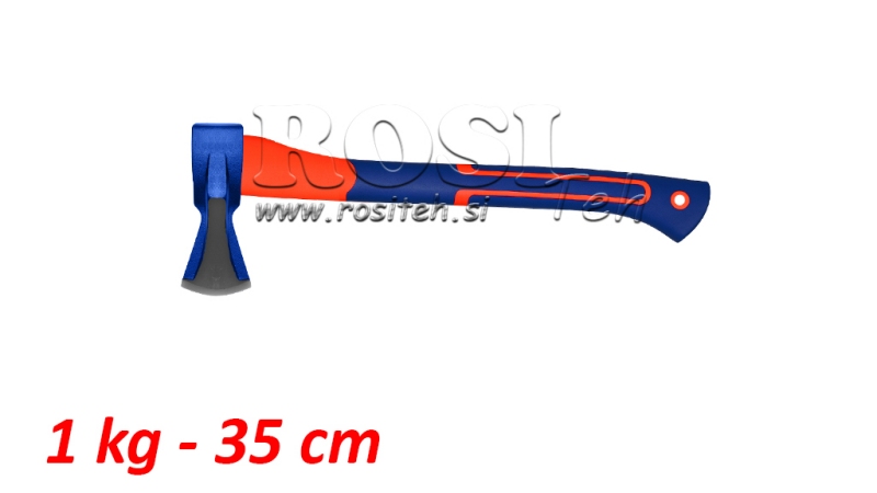 ASCIA SPACCALEGNA CON MANICO IN CARBONIO - 1 kg - 35 cm