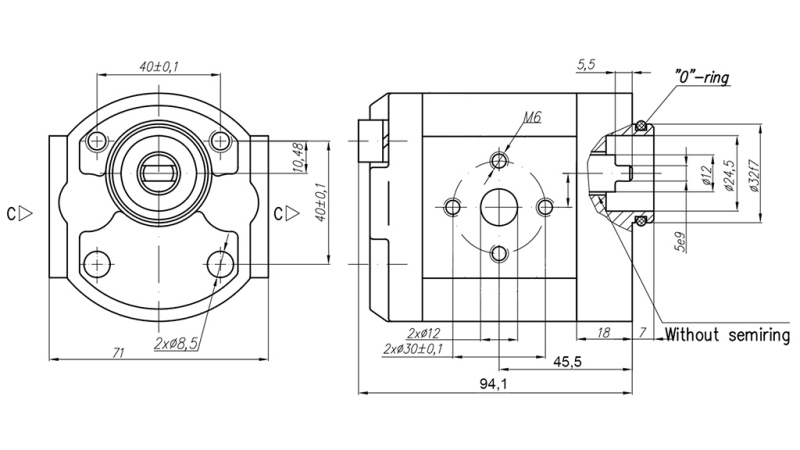 HYDRAULPUMP 10C4.2X179 GR.1 - 4,2cc - HÖGER