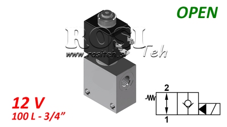 2-SUUNTAVALVONTA 3/4 (NO) 12V - 120LIT