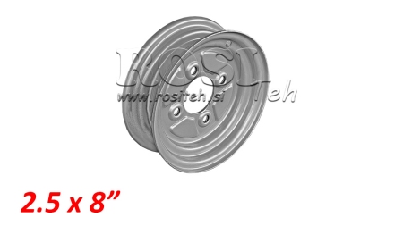 RIM 2.50X8 (PENTRU ANVELOPA 4.00-8)