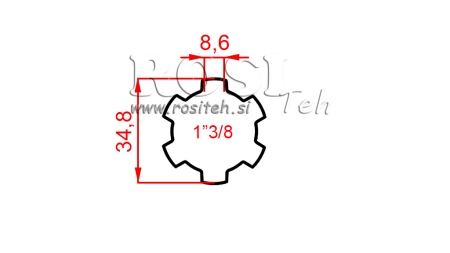 TOLÓTENGELY BORDÁS 1-3/8 (1000 mm)