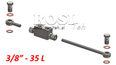 VÁLVULA DE BLOCO VBPDE 3/8 - 35LIT COM MANGUEIRAS