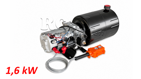 MINI HIDRAULINIS JĖGOS BLOKAS 12V DC - 1.6kW = 2.1cc - 8 litrų - vienfazis įrenginys (metalinis)