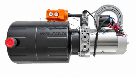 MINI HIDRAULINIS JĖGOS BLOKAS 12V DC - 1.6kW = 2.1cc - 8 litrų - vienfazis įrenginys (metalinis)