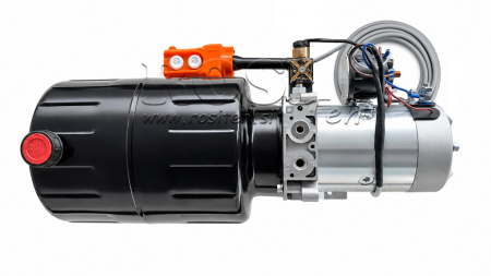 MINI HYDRAULIKAGGREGAT 24V DC - 2.2kW = 2.1cc - 8 lit - enfasig montering (metall)