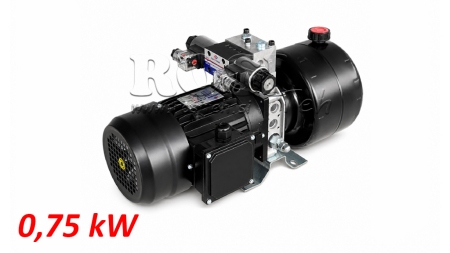 MINI HIDRAVLIČNI AGREGAT 380V AC (0,75 kW) - 3,7 cc - 5,2 lit/min - tank 4 lit