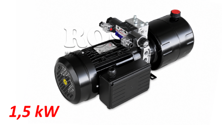 MINI HIDRAULINIS JĖGOS BLOKAS 230V AC (1.5 kW) - 5.8 cc - 8.2 lit/min - bakas 6 lit